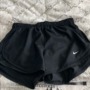 Black nike running shorts
